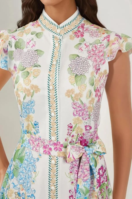 Bloemige Tippet Maxi Jurk - Image 3