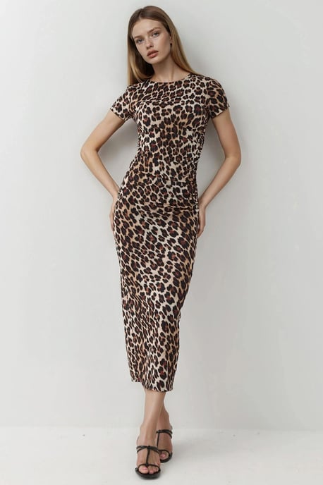 Leopardprint Aansluitend Maxidress - Image 2