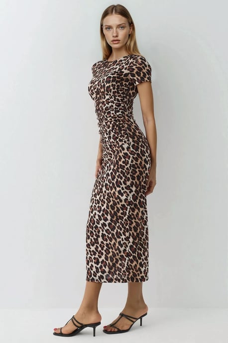 Leopardprint Aansluitend Maxidress - Image 5