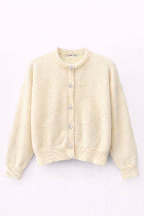 Oversized Jacquard Knopen Cardigan - Image 1
