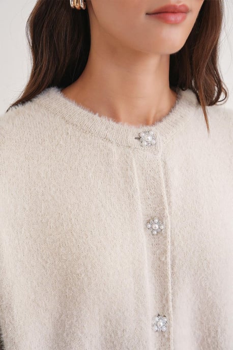 Oversized Jacquard Knopen Cardigan - Image 4