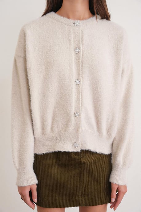Oversized Jacquard Knopen Cardigan - Image 5