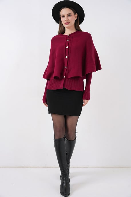 Geribbeld Textured Lange Mouwen Knopen Cardigan - Image 2