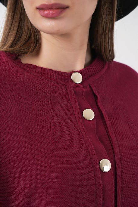 Geribbeld Textured Lange Mouwen Knopen Cardigan - Image 6
