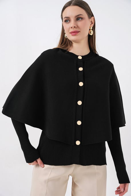 Geribbelde Textuur Lange Mouwen Knopen Cardigan - Image 4
