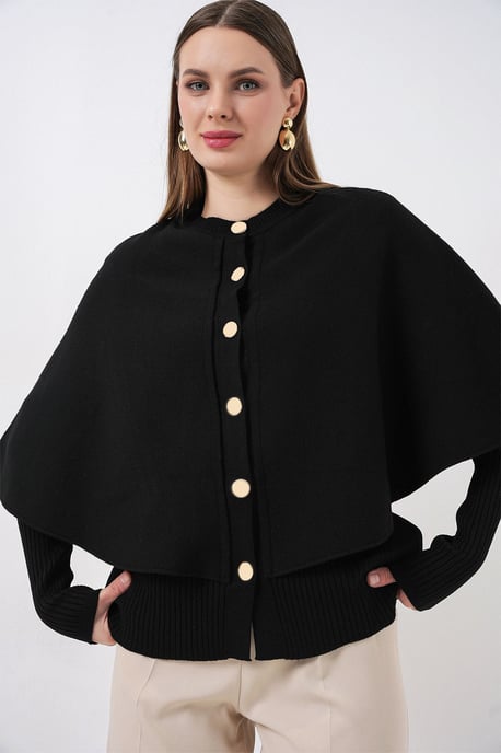 Geribbelde Textuur Lange Mouwen Knopen Cardigan - Image 5