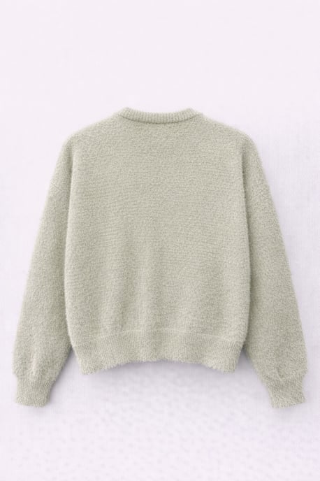 Oversized Jacquard Knopen Cardigan - Image 3
