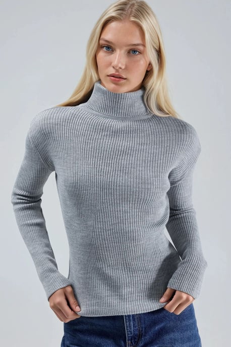 Aansluitende Textuur Turtleneck Trui - Image 1
