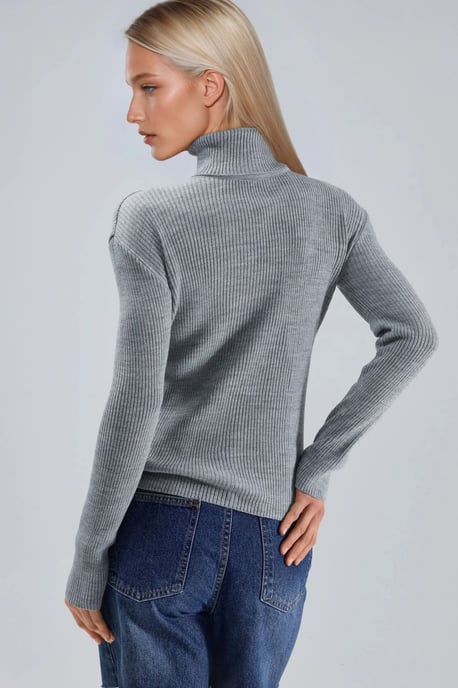 Aansluitende Textuur Turtleneck Trui - Image 3