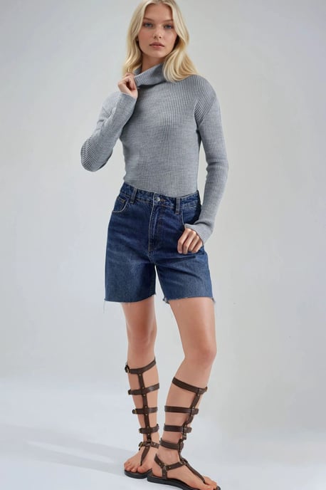 Aansluitende Textuur Turtleneck Trui - Image 5