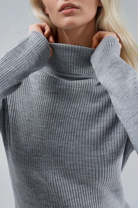 Aansluitende Textuur Turtleneck Trui - Image 6