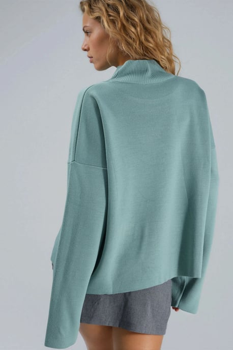 Oversized Geribbelde Coltrui - Image 3