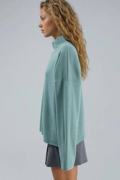 Oversized Geribbelde Coltrui - Image 4