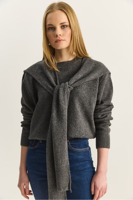 Regular Fit Crew Neck Geribbelde Trui - Image 3