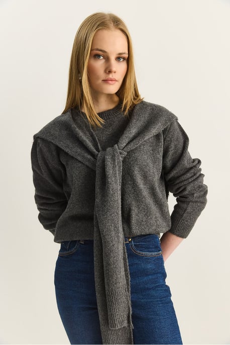 Regular Fit Crew Neck Geribbelde Trui - Image 4