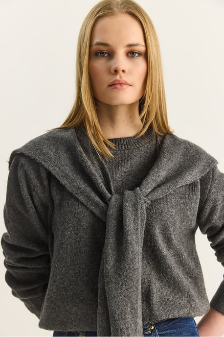 Regular Fit Crew Neck Geribbelde Trui - Image 5