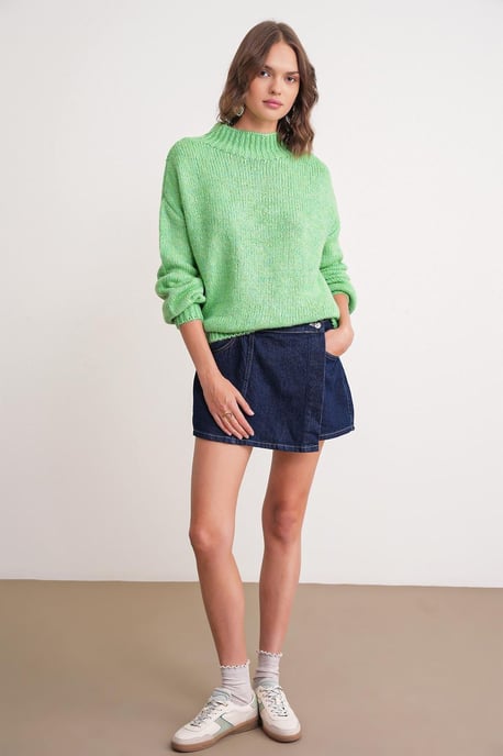 Relaxed Fit Crew Neck Dikke Gebreide Trui - Image 2