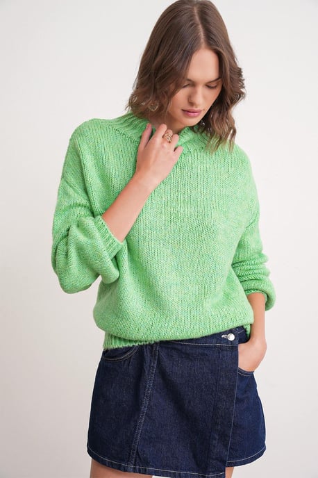Relaxed Fit Crew Neck Dikke Gebreide Trui - Image 3