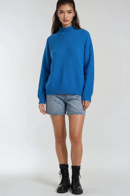 Relaxed Fit Crew Neck Dikke Gebreide Trui - Image 2
