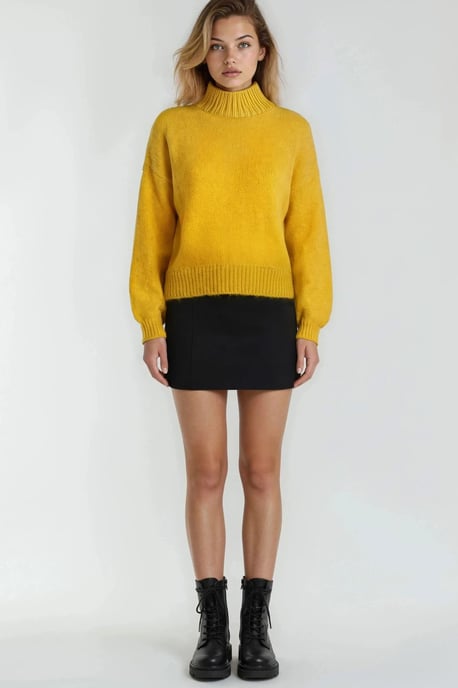 Relaxed Fit Crew Neck Dikke Gebreide Trui - Image 3