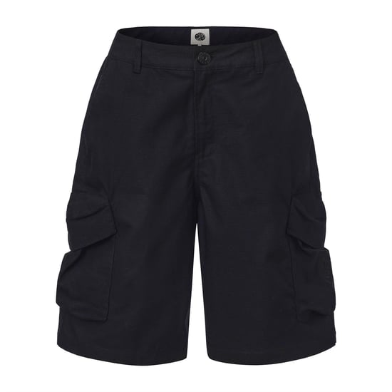 Pretty Green Casual cargoshort voor heren van katoen met verstevigde zijkanten (Zwart) - Image 1