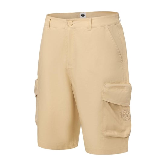 Pretty Green Casual cargoshort voor heren van katoen met verstevigde zijkanten (Beige) - Image 3