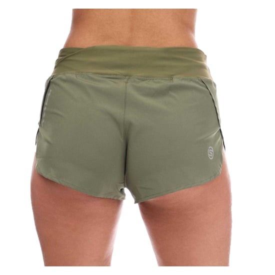 Skins Dames/Dames Series-3 Hardloopshort met elastische taille (Khaki) - Image 2