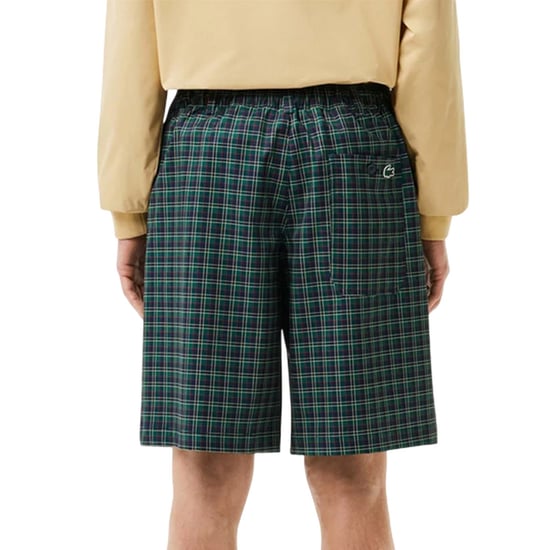 Lacoste Heren Ultra Dry Geruite Golfshorts (Groen) - Image 3
