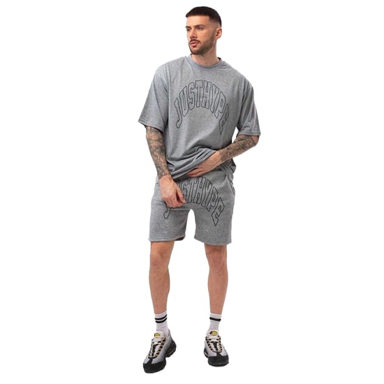 Hype Heren Letterman Sweat Shorts (Grijs Marl) - Image 1