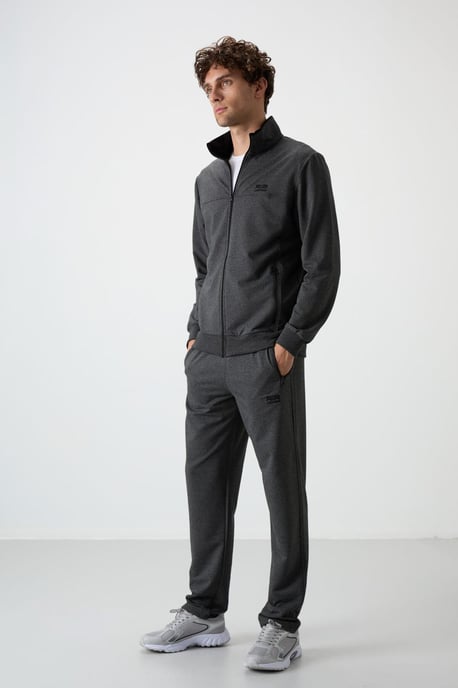 Heren Gebreide Fleece Sweatshirt en Broeken Set - Image 1