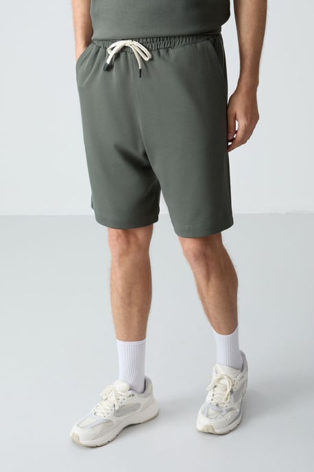Heren Oversized Katoenmengsel T-Shirt en Shorts Set - Image 5