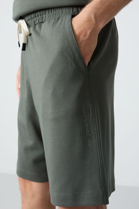 Heren Oversized Katoenmengsel T-Shirt en Shorts Set - Image 6