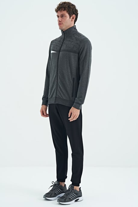 Bedrukte Sweatshirt met Ritskraag en Broekset - Image 2