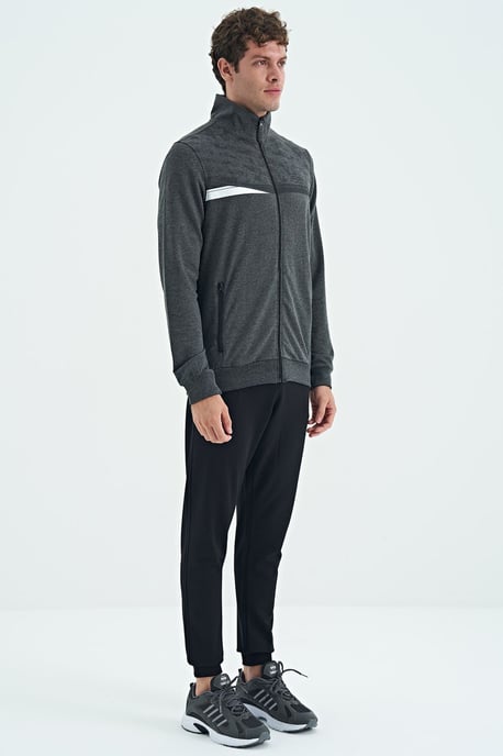 Bedrukte Sweatshirt met Ritskraag en Broekset - Image 4