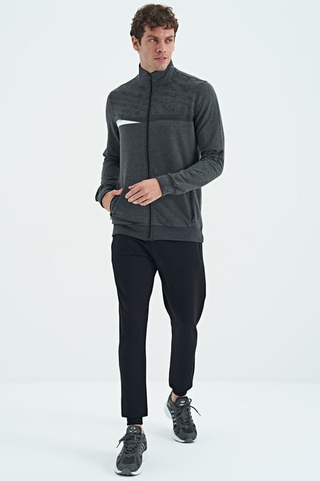 Bedrukte Sweatshirt met Ritskraag en Broekset - Image 6