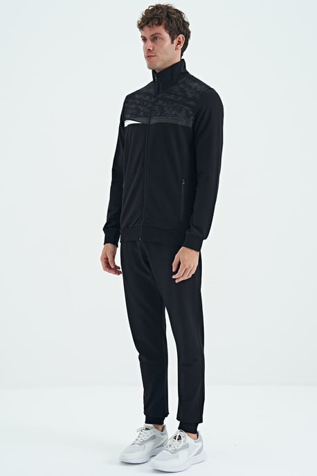 Geprinte Sweatshirt met Ritskraag en Broek Set - Image 3