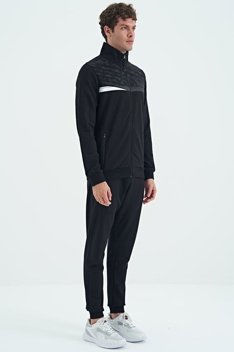 Geprinte Sweatshirt met Ritskraag en Broek Set - Image 4
