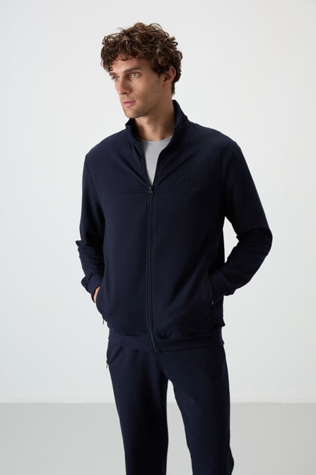 Heren Gebreide Fleece Sweatshirt en Broek Set - Image 2