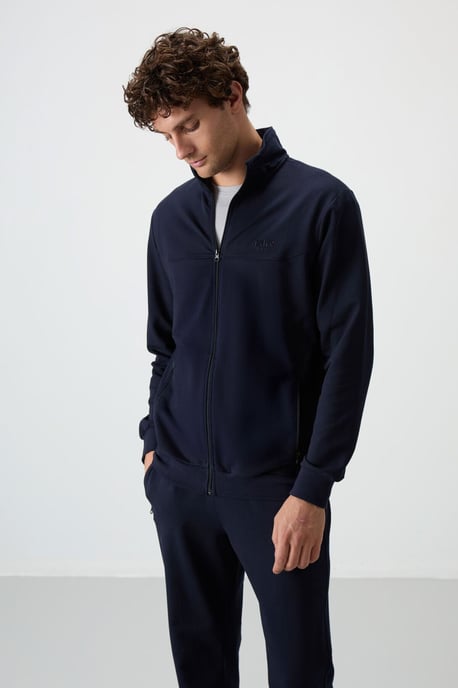 Heren Gebreide Fleece Sweatshirt en Broek Set - Image 4