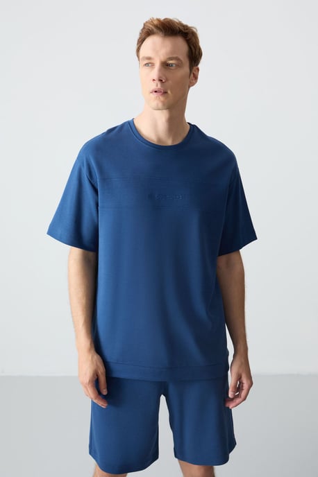 Heren Oversized Katoenmix T-Shirt en Shorts Set - Image 3