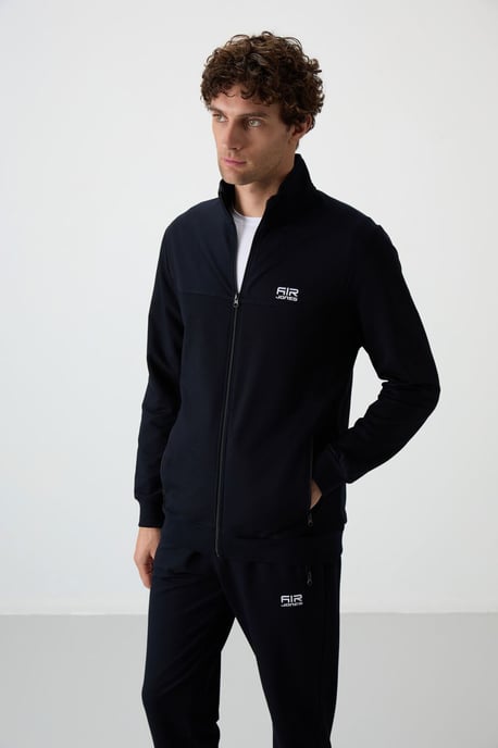 Heren Gebreid Fleece Sweatshirt en Broek Set - Image 3
