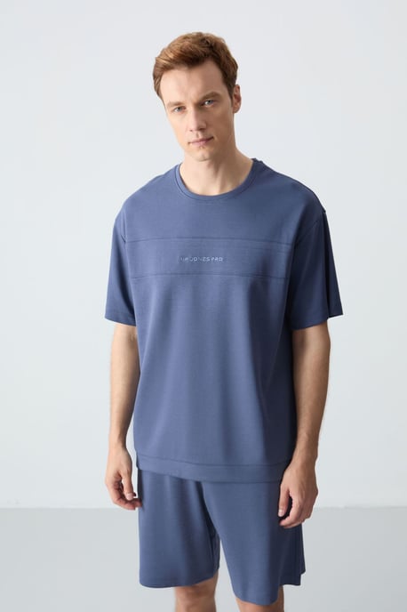 Heren Oversized Katoenmix T-Shirt en Short Set - Image 2
