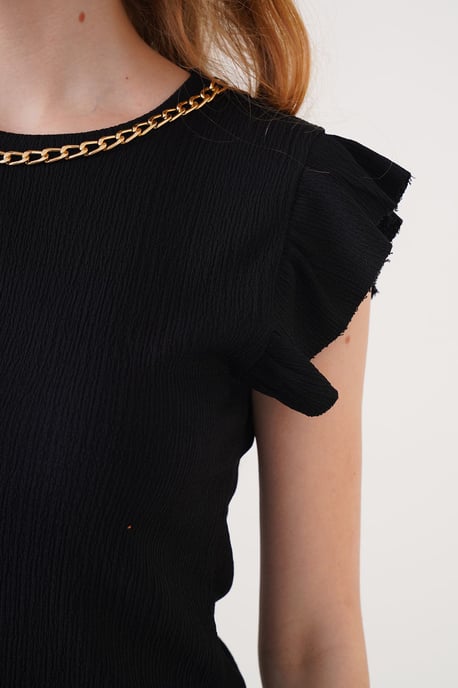Geribbelde Mouwloze Crew Neck Blouse - Image 4