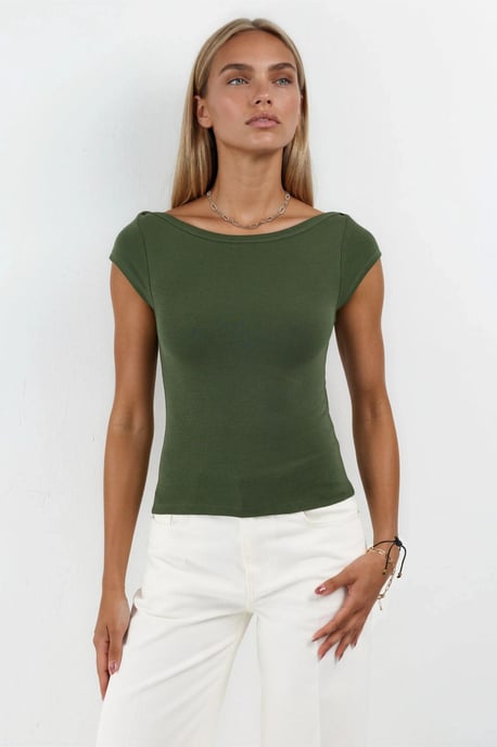 Slim Fit Boothals Blouse - Image 6