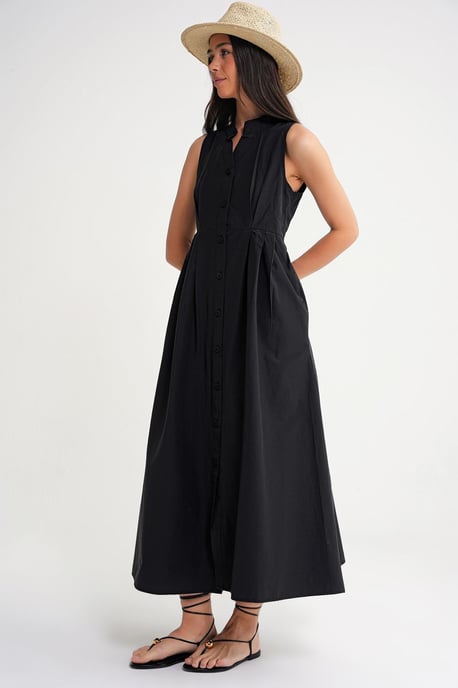 Geknoopte Tippet Kraag Maxi Jurk - Image 3