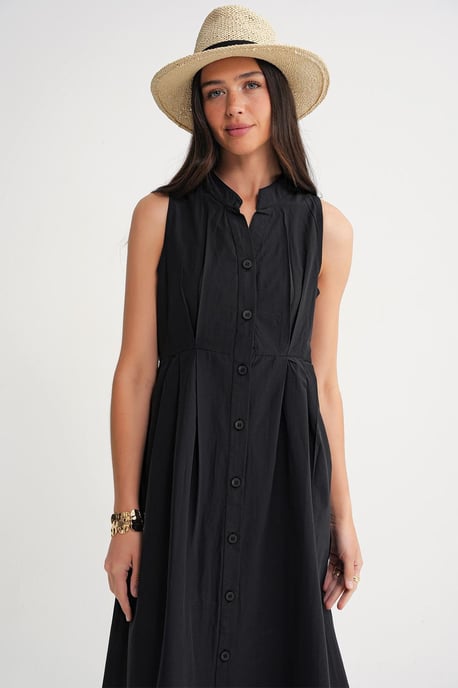 Geknoopte Tippet Kraag Maxi Jurk - Image 4