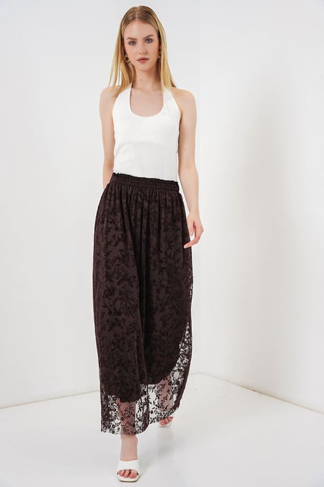 Bloemen Hoge Taille Maxi A-Lijn Rok - Image 3