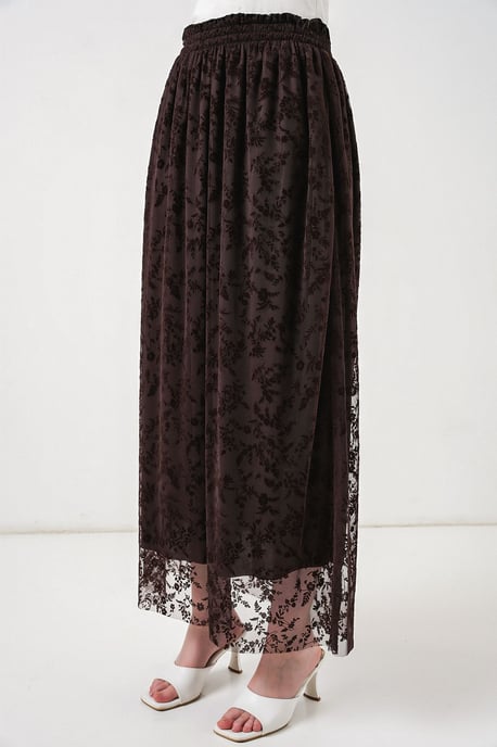 Bloemen Hoge Taille Maxi A-Lijn Rok - Image 4
