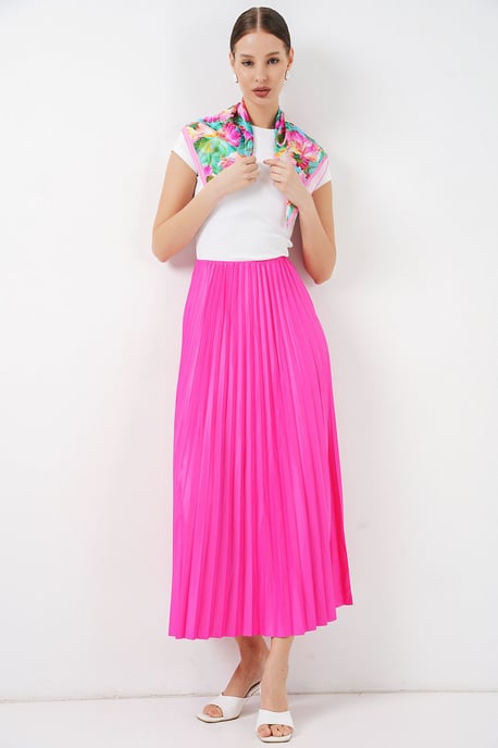 Hoge Taille Maxi Rok met Rimpeldetail - Image 1