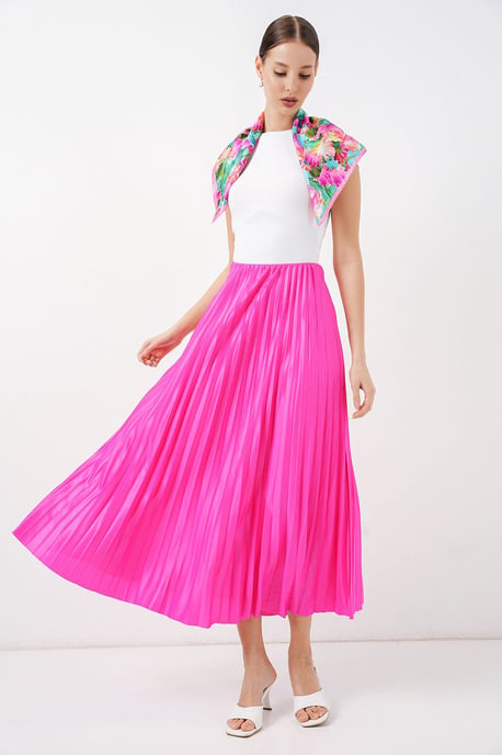 Hoge Taille Maxi Rok met Rimpeldetail - Image 3